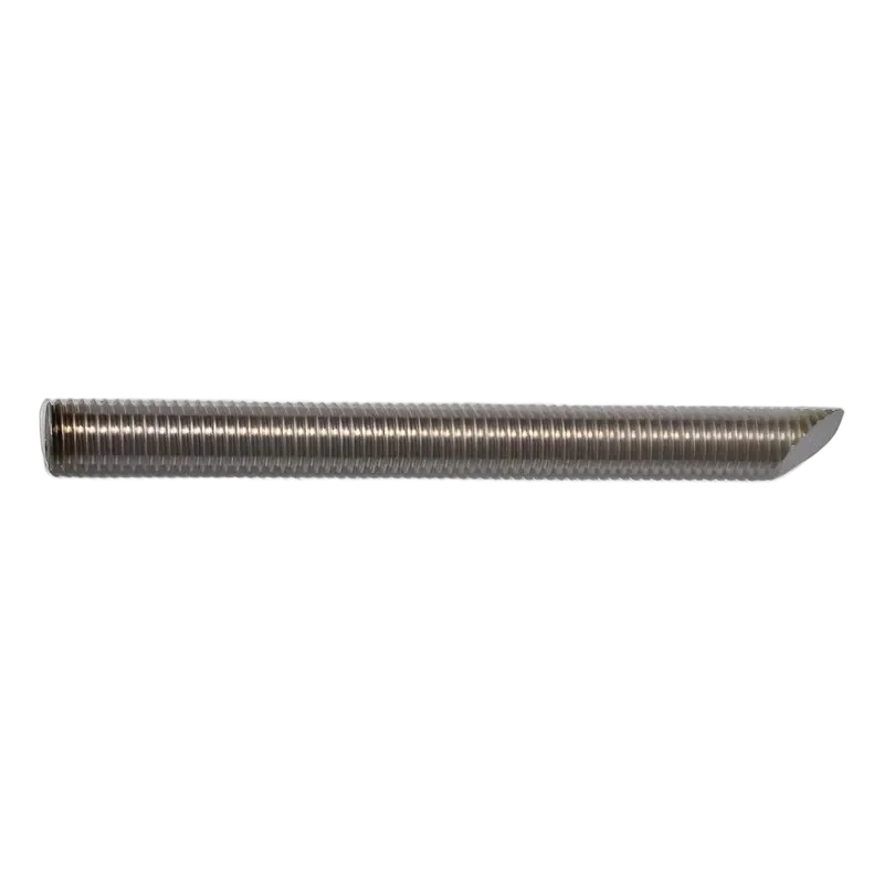 Barra Roscada Inox 304 com Chanfro 10 Chanfro de 45° da barra roscada inox 304